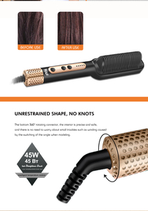 Lisseur ionique 2 en 1, peigne à <span class=keywords><strong>lisser</strong></span>, 5 réglages de température, brosse à <span class=keywords><strong>lisser</strong></span> les <span class=keywords><strong>cheveux</strong></span> bouclés pour femmes - Product Image 5