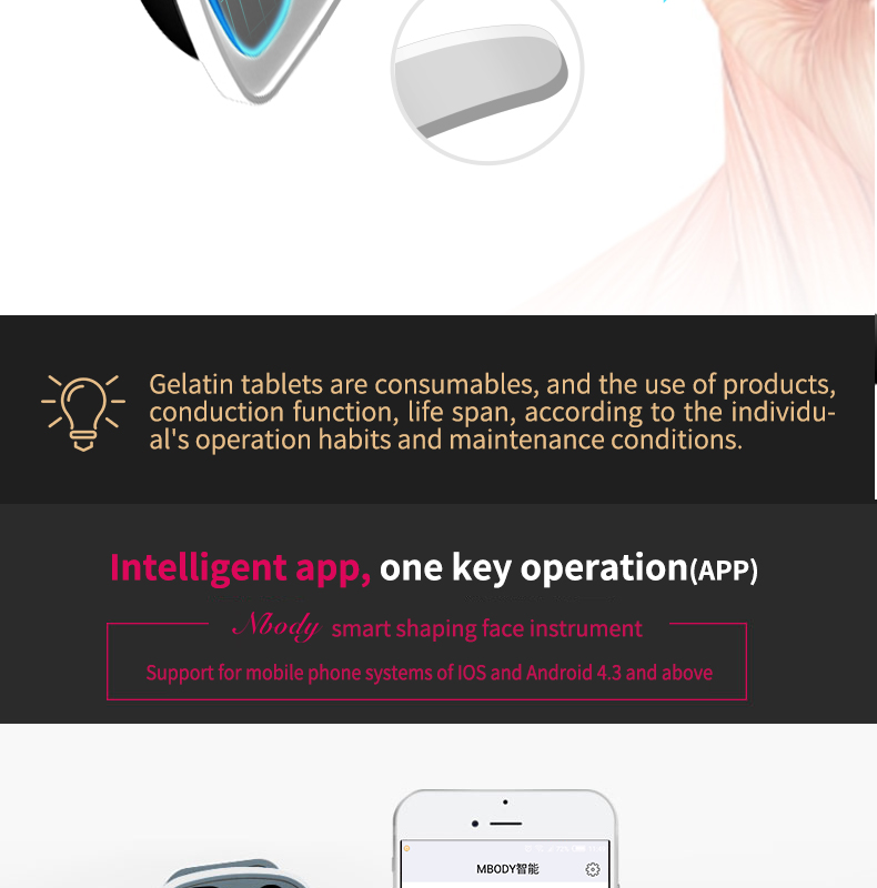 Rechargeable EMS Microcurrent Jawline Trainer Face Shaper Beauty Device for Men Women Jawline exerciser