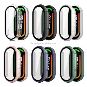 <span class=keywords><strong>360</strong></span> degrés couverture complète protecteur d'écran pare-chocs dur PC étui pour <span class=keywords><strong>Xiaomi</strong></span> Mi Band 9 8 8Pro couverture verre trempé Smartwatch étui - Product Image 2