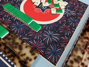 Tapis de Mahjong pour Mahjong américain, en caoutchouc naturel antidérapant et insonorisant, design élégant, facile à utiliser avec toutes les tuiles et les supports - Product Image 2