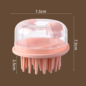 Cepillo de Masaje de Silicona para Cuerpo y Cuero Cabelludo, Peine Ovalado de Plástico para Lavar el Cabello con Champú Líquido para Exfoliación Corporal - Product Image 4