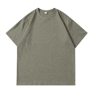 Camiseta Casual de Manga Corta para Hombre Bapees, Cuello Redondo, Corte Regular, Color Gris Sólido, 100% Algodón Jersey - Product Image 5