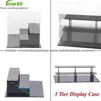 3 Schritte Clear Acryl Vitrine Montage Arbeits platte Box Cube Organizer Stand Staub dichter Schutz Vitrine für Action figuren