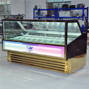 Gelato Globe Trotter Display Gefrier schrank-Reisen Sie die Welt von Gelato!