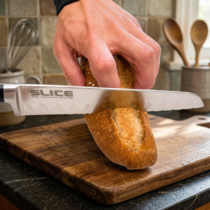 Cuchillo de Chef Gyuto de Acero Inoxidable Seki Japan con Hoja Dentada y Mango de Plástico, Apto para Lavavajillas, Diseño Moderno, Venta al por Mayor - Product Image 3
