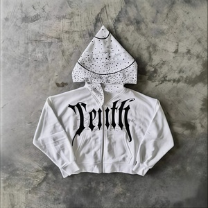 Sweat-shirt à capuche en coton 100% de haute qualité avec logo personnalisé, anti-boulochage, anti-plis, pour homme - Product Image 2