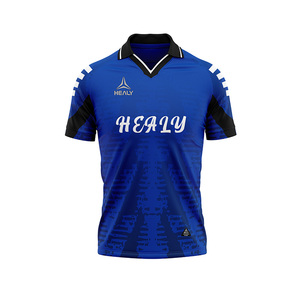 HEALY Dry Fit Polyester Sublimatie T-shirts Fabrikant Op Maat Voetbal O-hals T-shirts Heren - Product Image 1