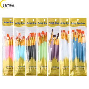 <strong>Best</strong> <strong>Brand</strong> Acrylic <strong>Paint</strong> <strong>Brushes</strong> for <strong>Artists</strong> Diverse Collection with Wood Handle and Nylon Hair for Painting - Product Image 6