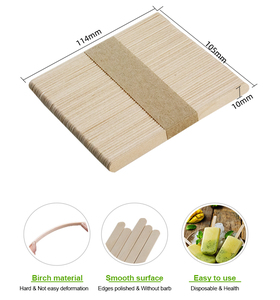 Miễn phí Mẫu Mini dùng một lần phân hủy sinh học gỗ tự nhiên Popsicle cà phê thanh tùy chỉnh in logo tre bán buôn Ice Cream gỗ - Product Image 3