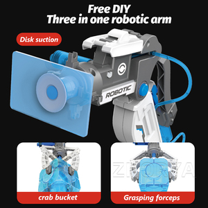 3 in1 220 cái giáo dục thí nghiệm khoa học Kit Xây dựng đồ chơi tự làm thủy lực thao túng Máy cánh tay thân cây Đồ chơi <span class=keywords><strong>robot</strong></span> cho bé trai - Product Image 5