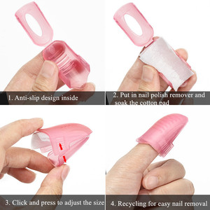 5 clips ajustables de plástico para remover uñas, clips de cristal para remojar, para manicura y suministros de uñas - Product Image 2