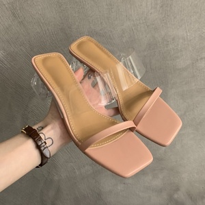 High Heel Slip-On Slippers for Women Summer 2025 New Style Super Beautiful Comfortable PU Upper Crystal Outsole - Product Image 3