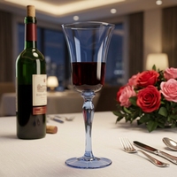 Verres à vin rouge de luxe en cristal soufflé à la main, à long pied, décoratifs, vintage, avec bordure dorée, lavables au lave-vaisselle, vente en gros