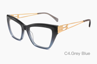 Monturas de Gafas de Acetato y Metal con Diseño Ojo de Gato, al por Mayor, de Primera Calidad
