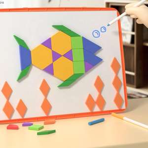 Tangram magnetico 210 pz gioco da tavolo logica Puzzle geometrico giocattolo educativo Tangram Puzzle - Product Image 2