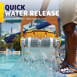 Robot de <span class=keywords><strong>piscine</strong></span> industriel et commercial Dolphin Wave 100, vitesse de 15 m/min, brosse composite tout-terrain, <span class=keywords><strong>filtration</strong></span> haute efficacité - Product Image 6