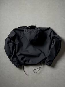 Fabricant de vêtements, veste technique surdimensionnée en nylon de haute qualité, à capuche, avec poignets en velcro, fermeture éclair imperméable, vestes pour hommes - Product Image 3