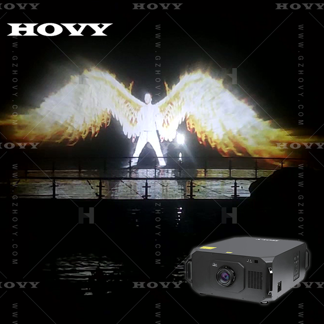HOVY National Park Dancing Pond Water Fountain Water Screen Projection Laser Projector LCD Display HDMI/3.5mm Remote Control