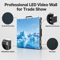 Module LED à pas fin P1.25 pour mur vidéo de location, service frontal magnétique, écran LED 500x500mm pour exposition et salon professionnel
