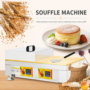 Machine commerciale à soufflé au fromage à double plaque avec affichage numérique, machine à crêpes croustillantes aux œufs et au lait, personnalisable - Product Image 2