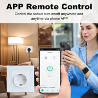 Prise intelligente WiFi PC82 en verre trempé, contrôle à distance via application, commande vocale, programmation, 16A, normes allemandes, prise EU