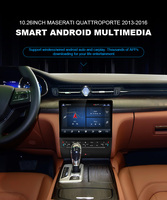 Écran tactile complet 10,26 pouces, mise à niveau CarPlay, navigation GPS, autoradio, rétrofit pour Maserati Quattroporte 2013 2014 2015 2016