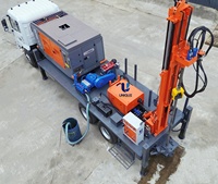 Machine de forage de puits d'eau sur camion hydraulique portable de 300 m, personnalisée, de haute qualité, pour la construction