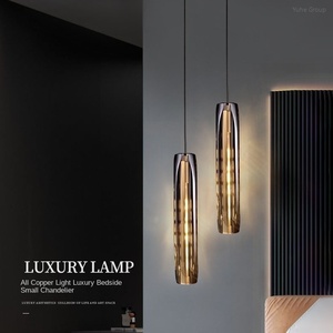 Lustre long moderne et simple en forme d'ovale pour escalier, chambre à coucher, villa, salle à manger en verre, installation artistique pour restaurant - Product Image 2