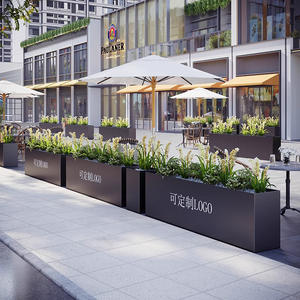 Support de <span class=keywords><strong>pot</strong></span> de fleurs modulaire créatif en acier inoxydable pour extérieur/table à fleurs avec cloison de séparation combinée pour plantation de parterres de fleurs - Product Image 2