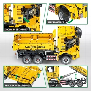 Mould <span class=keywords><strong>King</strong></span> 15025 Puzzle App RC Car Toys MOC-39048 Motorized TGX Dump Truck Set Building Blocks MOC Diy Toys - Product Image 6