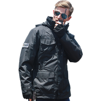 Veste polaire 3-en-1 pour homme, grande taille, haute qualité, personnalisée, avec fermeture éclair en cuir de vache, respirante et imperméable, collection hiver 2025