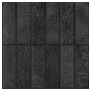 New Upgraded Trend Stacked Peel and <strong>Stick</strong> <strong>Tiles</strong> for Bathroom Do It Yourself Self Adhesive <strong>Black</strong> Matt Surface Vinyl <strong>Tile</strong> - Product Image 2