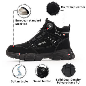 Chaussures <span class=keywords><strong>de</strong></span> <span class=keywords><strong>sécurité</strong></span> intelligentes GUYISA anti-écrasement et anti-perforation, légères, noires, résistantes à l'usure, confortables, avec bouton intelligent - Product Image 2