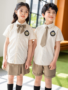 Ensemble d'uniformes scolaires de style <span class=keywords><strong>anglais</strong></span>, <span class=keywords><strong>uniforme</strong></span> de classe pour les élèves du primaire, personnalisé pour l'été, maternelle - Product Image 2