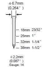 TY80914 Neumático 14 Ga. Clavadora para Concreto para Fijar Madera a Concreto o Acero, Ideal para Trabajos de Contratistas - Product Image 2