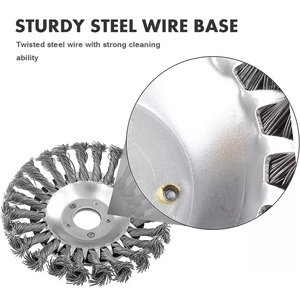 8 "200mm Grama Strimmer Cabeça Trimmer Escova De AÇO Fio Roda Jardim Weed Trimmer - Product Image 3