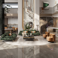 Luxuriöses Echtleder-Sofa im Italienischen Stil Amerikanischer Wohnzimmer-Sofa mit Geraden Schnallen Großes Möbelset