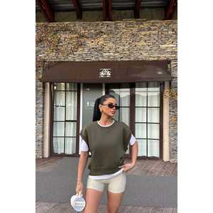 เสื้อฮู้ดแขนกุดสีกากีลายพรางสำหรับผู้หญิง รุ่นอลิซ ผ้าไหม พิมพ์ลายปักตัวอักษร เหมาะสำหรับฤดูใบไม้ร่วงและฤดูหนาว - Product Image 5