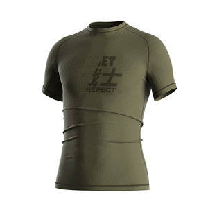 Rashguard MMA personnalisé pour homme avec ourlet antidérapant, tissu extensible à séchage rapide, anti-frottement pour l'entraînement de combat - Product Image 3