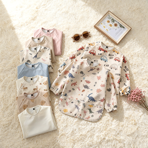 Babero Impermeable para Bebé, Babero de Manga Larga, Babero Impermeable para Bebés y Niños Pequeños con Tug-pro de 6 a 36 Meses, Tela de PU Ecológica - Product Image 2