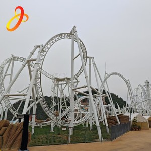 Amusement Park Equipment Cross Lake Roller Coaster Thrilling Exciting Fun Large Roller Coaster <strong>Rides</strong> For Kids And Adults - Product Image 1