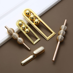 Poignées de <span class=keywords><strong>porte</strong></span> en alliage de zinc, poignées de tirage pour armoire à chaussures, penderie, placard, barres géométriques creuses, ensemble de leviers finis - Product Image 6