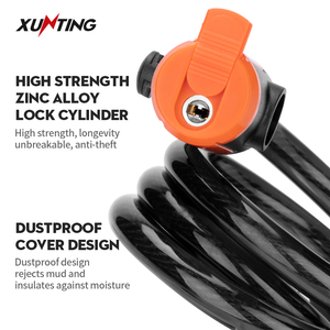 Candado de <span class=keywords><strong>Cable</strong></span> Ajustable para Bicicleta Xunting, 100 cm, con Llavero, Plegable, con <span class=keywords><strong>Cable</strong></span> de Seguridad - Product Image 2