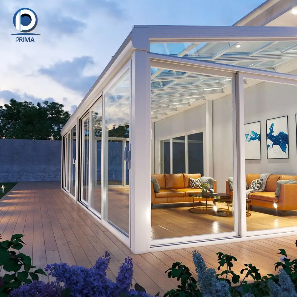 بريما الأكثر مبيعاً غرف شمسية وأمبير منازل زجاجية تصنعها بنفسك غرف شمس مستديرة