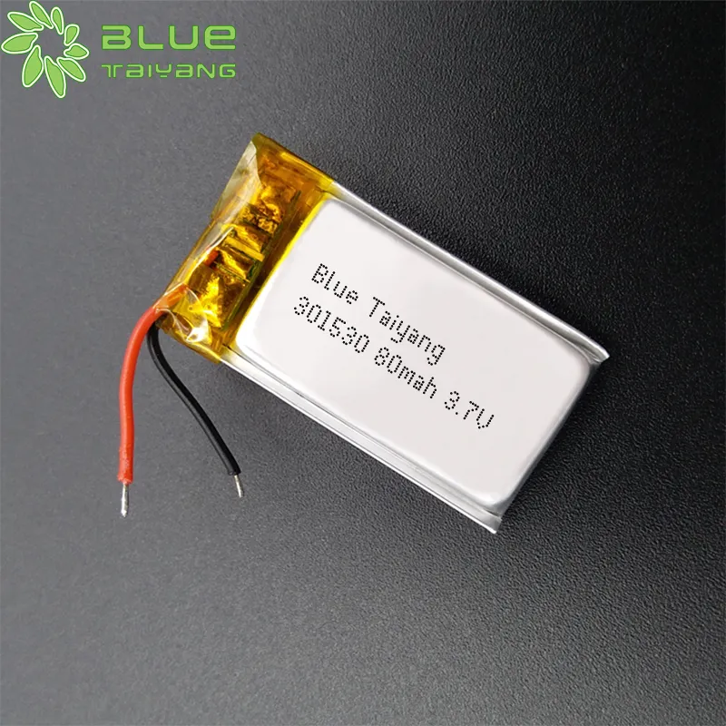 301530 80mAh 3,7 V 0,296 Wh Polymer-Lithium-Batterie wiederauf ladbare Ionen-Batterie 37V 80mAh kleine Li-Polymer-Batterie für Headset