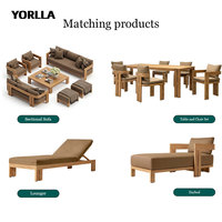 Juego de Muebles de Jardín de Teca de Lujo, Mesa de Centro Cuadrada Extra Grande, Sofá de Patio de Madera Resistente, Color Personalizado