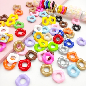 51146 dalga 16mm akrilik plastik ara parça temizle renk altıgen yuvarlak dalgalı çiçek DIY takı bilezikler boncuklu kalem aksesuarları - Product Image 4