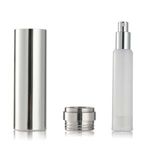 Flacon pulvérisateur sans air 30ml 50ml, conteneur en aluminium argenté, flacon pompe sans air en aluminium, flacon sans air à double paroi - Product Image 5