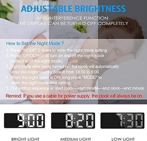 Réveil intelligent multifonctionnel mini LED avec affichage numérique, design mignon de dessin animé, batterie intégrée, idéal pour la cuisine et les enfants - Product Image 3