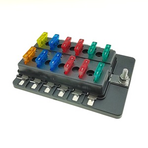 Vtron 12-Way Automotive Fuse Box With Led Terminal <b>Block</b> Fixed <b>Mounting</b> 100A Max Current - Product Image 2